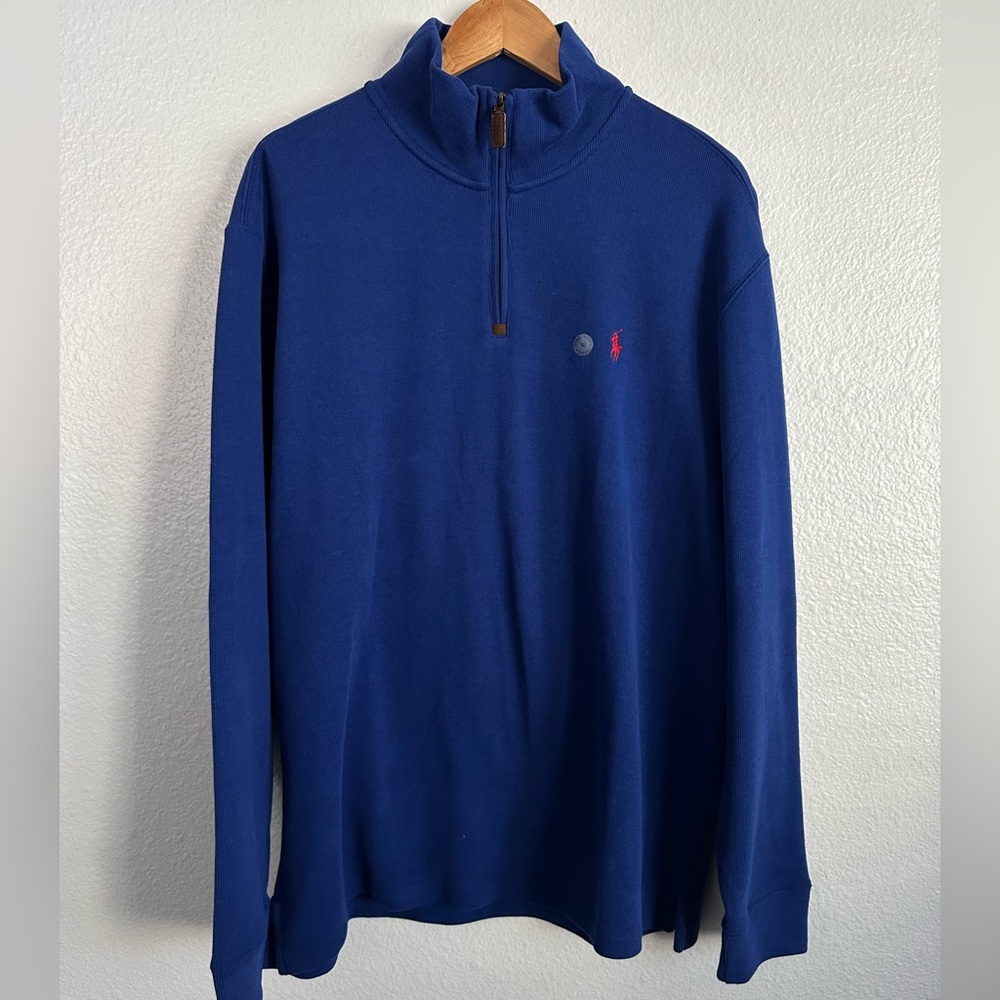 Polo Ralph Lauren Quarter Zip Sweater Country Ski PWing Pony Bear Men’s Size XL